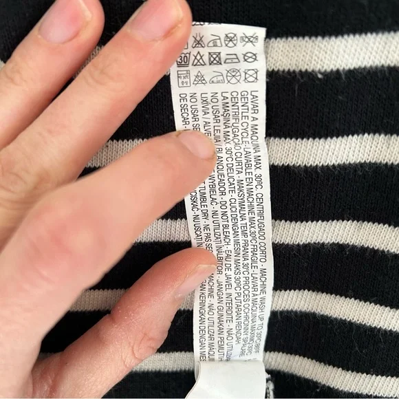 Zara Sweater Dress Striped Long Sleeves Black and White Size Small - Picture 9 of 15